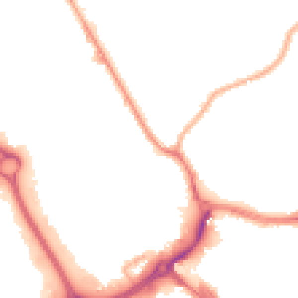 Night-time road noise heatmap for WS10 7JL