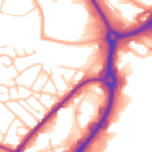 Daytime road noise heatmap for WS10 7LX