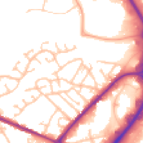 Daytime road noise heatmap for WS10 7NQ