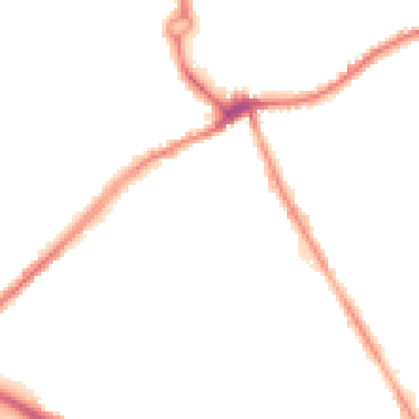 Night-time road noise heatmap for WS10 7NS