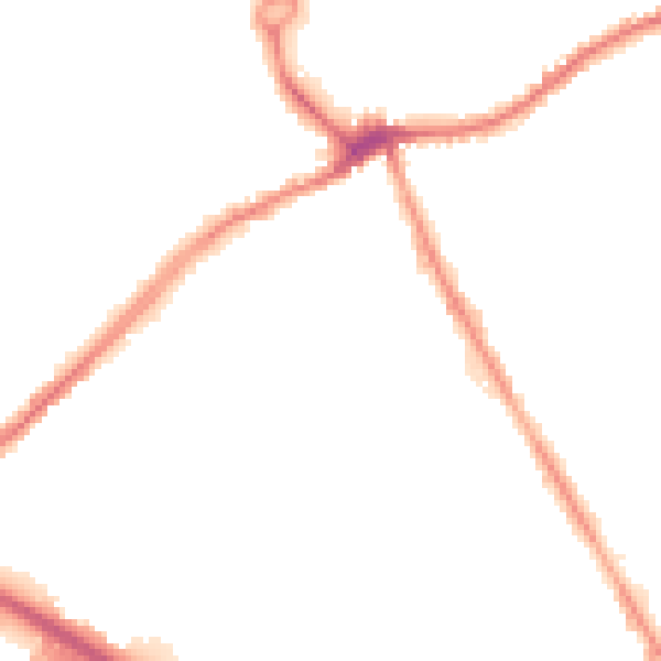 Night-time road noise heatmap for WS10 7NT