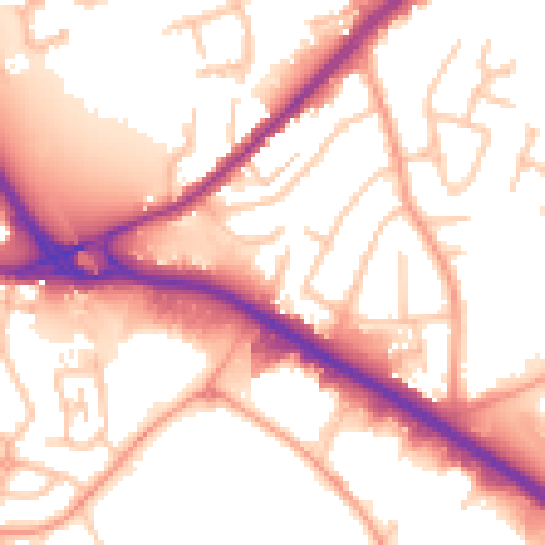 Daytime road noise heatmap for WS10 7RB