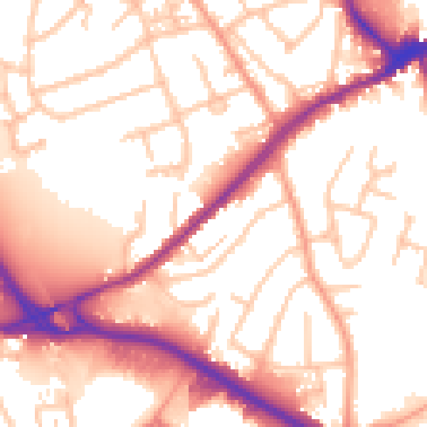 Daytime road noise heatmap for WS10 7RE