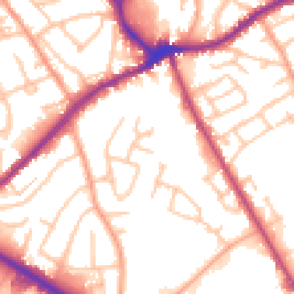 Daytime road noise heatmap for WS10 7RF