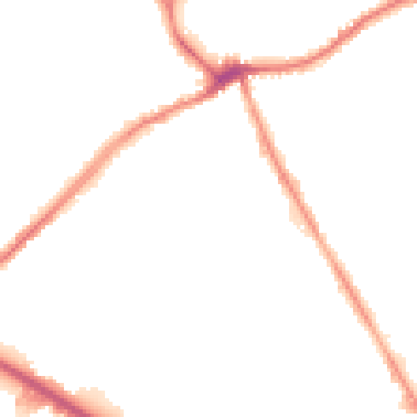 Night-time road noise heatmap for WS10 7RF