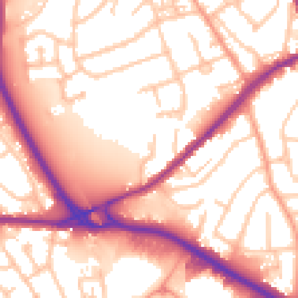 Daytime road noise heatmap for WS10 7RH