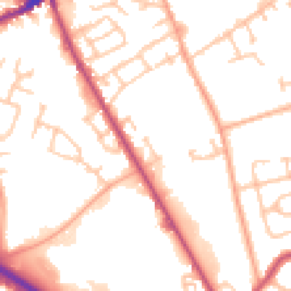Daytime road noise heatmap for WS10 7TP