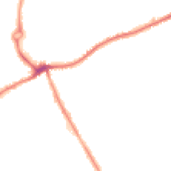 Night-time road noise heatmap for WS10 7UD