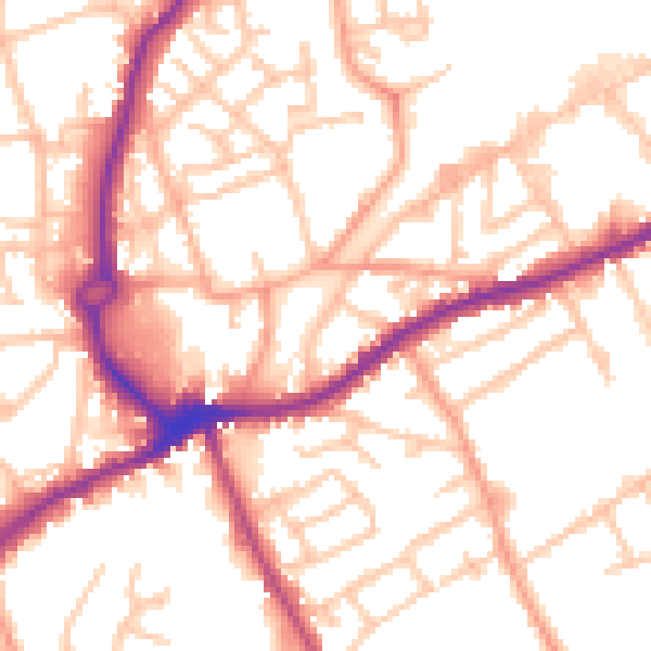 Daytime road noise heatmap for WS10 8AR