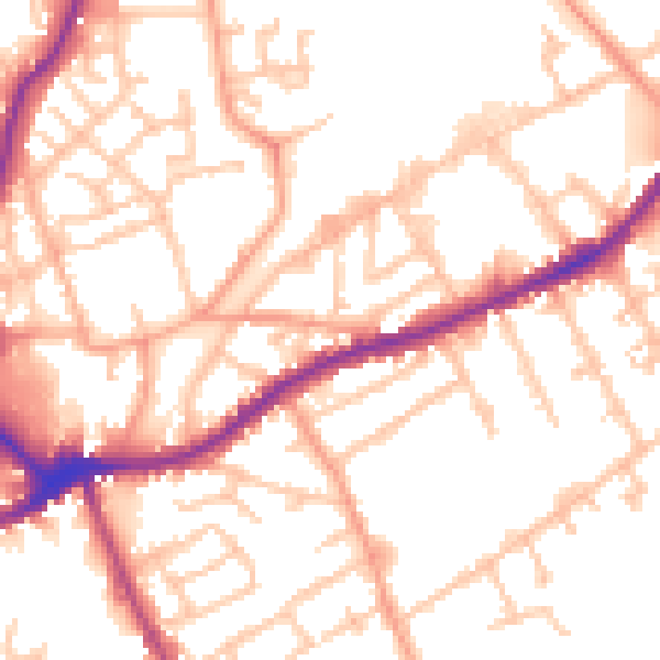 Daytime road noise heatmap for WS10 8AX