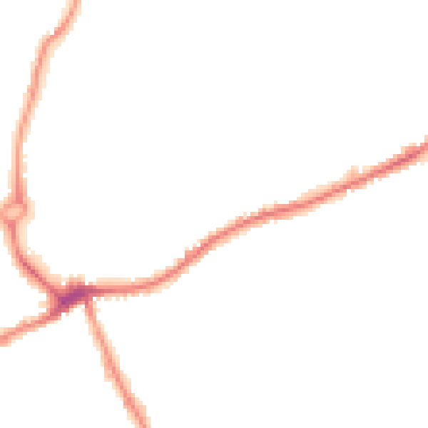 Night-time road noise heatmap for WS10 8DA