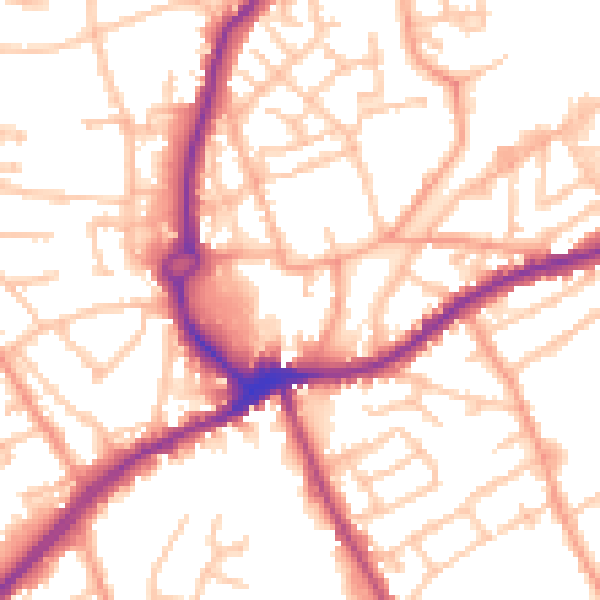 Daytime road noise heatmap for WS10 8DG