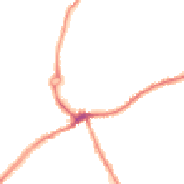 Night-time road noise heatmap for WS10 8DG