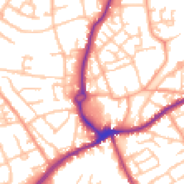 Daytime road noise heatmap for WS10 8DR