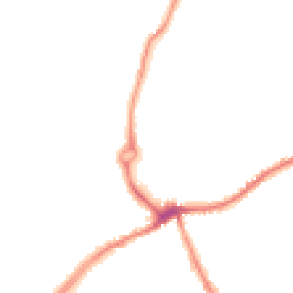 Night-time road noise heatmap for WS10 8DR