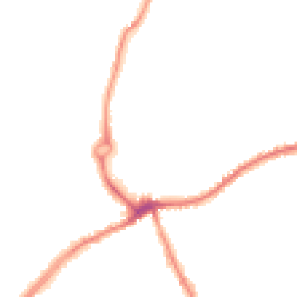 Night-time road noise heatmap for WS10 8DS
