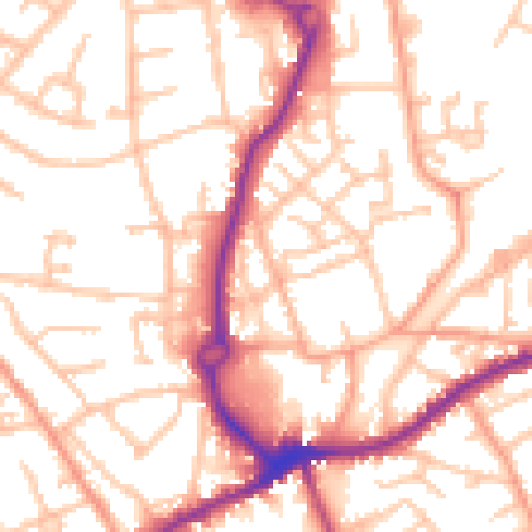 Daytime road noise heatmap for WS10 8DU