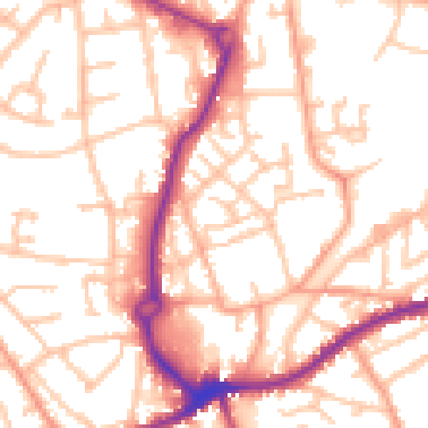 Daytime road noise heatmap for WS10 8EF