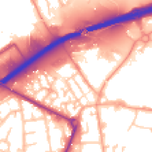 Daytime road noise heatmap for WS10 8JF