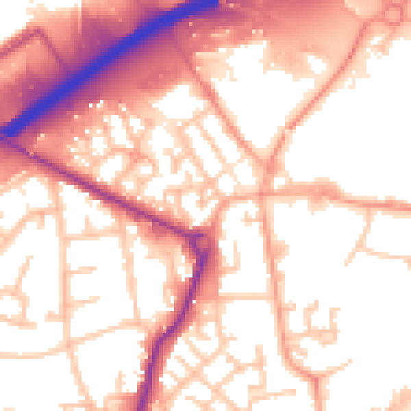 Daytime road noise heatmap for WS10 8JH