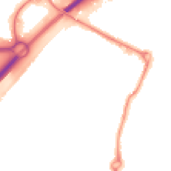 Night-time road noise heatmap for WS10 8NB