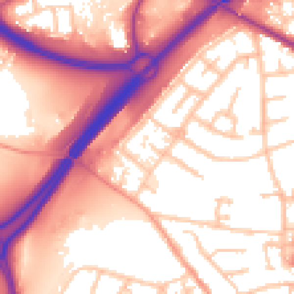 Daytime road noise heatmap for WS10 8NN