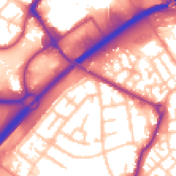 Daytime road noise heatmap for WS10 8PA