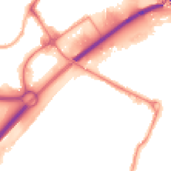 Night-time road noise heatmap for WS10 8PA