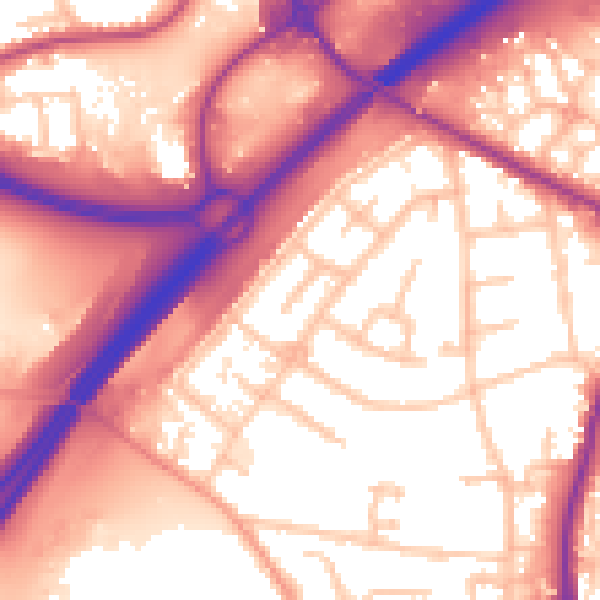 Daytime road noise heatmap for WS10 8PJ