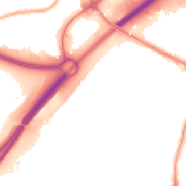 Night-time road noise heatmap for WS10 8PJ