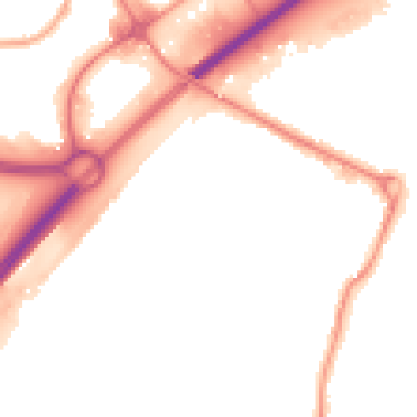 Night-time road noise heatmap for WS10 8PP