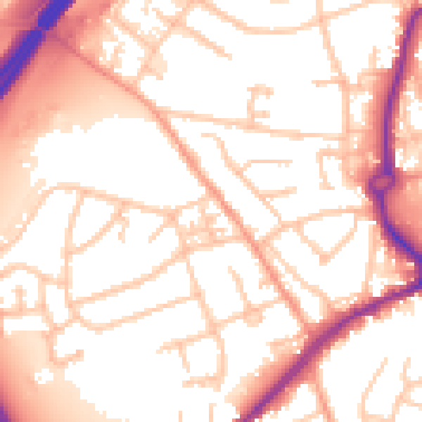 Daytime road noise heatmap for WS10 8QX