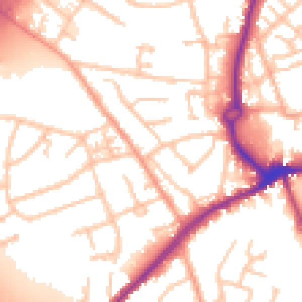 Daytime road noise heatmap for WS10 8TR