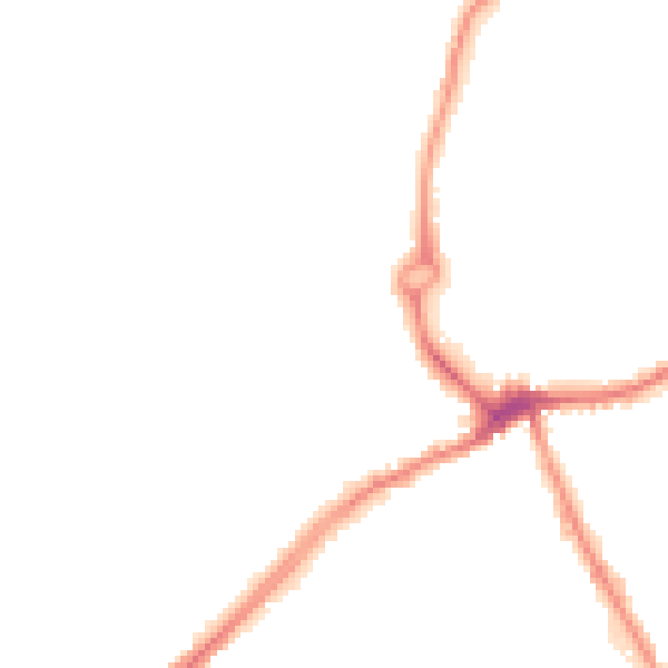 Night-time road noise heatmap for WS10 8TW