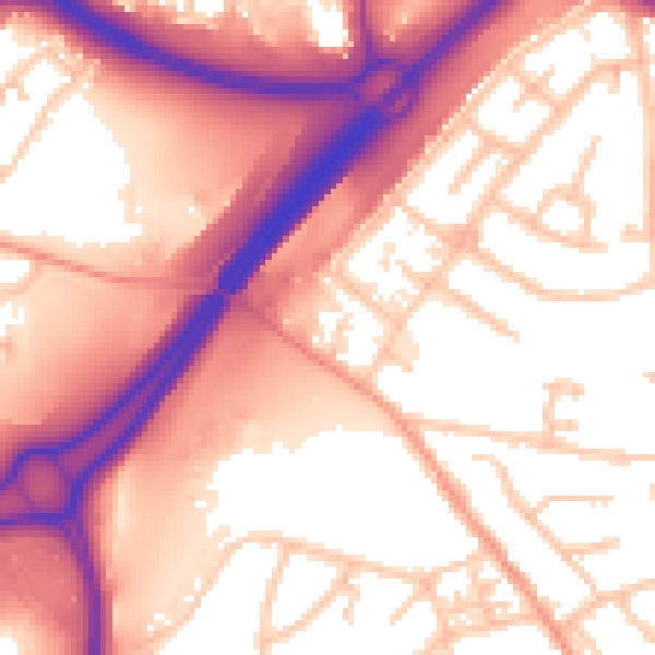 Daytime road noise heatmap for WS10 8UD