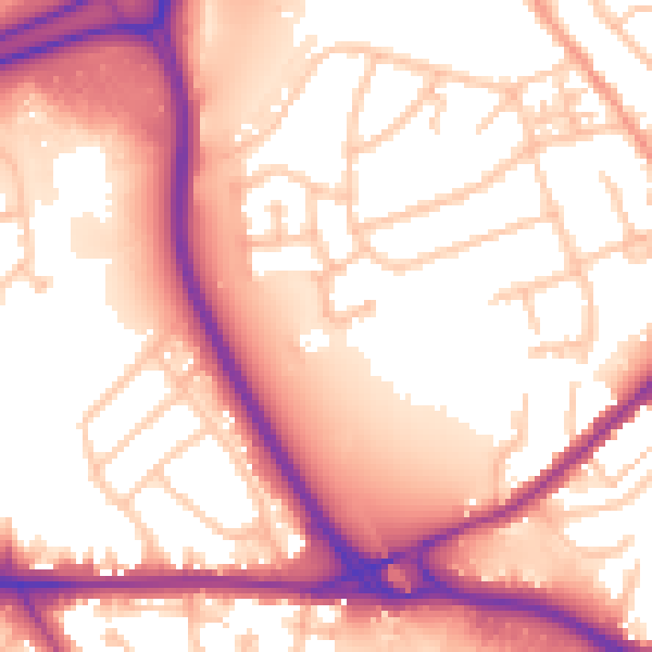 Daytime road noise heatmap for WS10 8WF