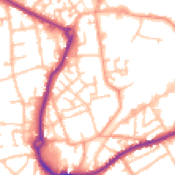 Daytime road noise heatmap for WS10 8XU