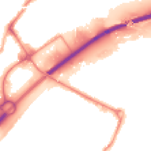 Night-time road noise heatmap for WS10 8YE
