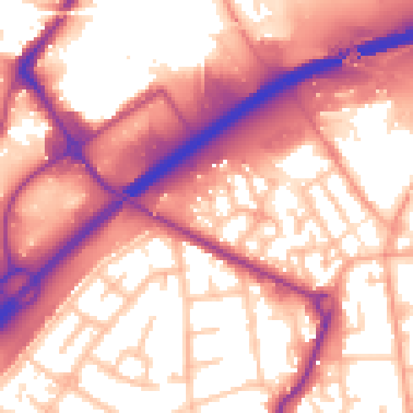 Daytime road noise heatmap for WS10 8YG