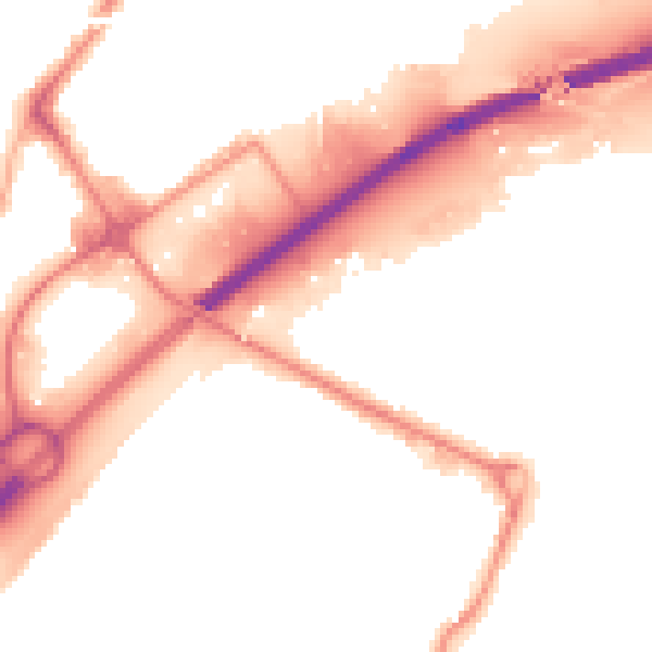Night-time road noise heatmap for WS10 8YG