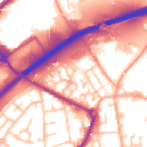 Daytime road noise heatmap for WS10 8YH