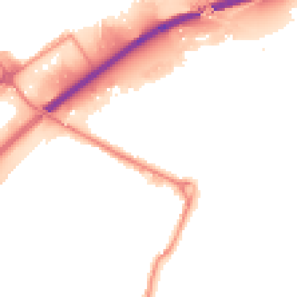 Night-time road noise heatmap for WS10 8YJ