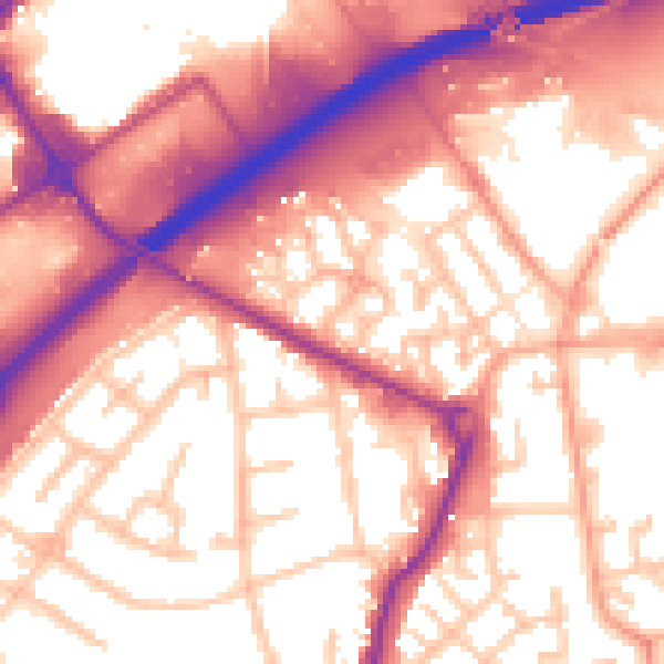 Daytime road noise heatmap for WS10 8YL