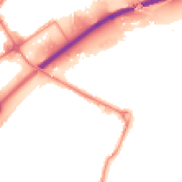 Night-time road noise heatmap for WS10 8YL