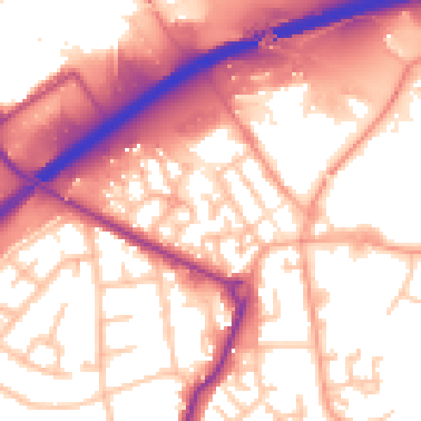 Daytime road noise heatmap for WS10 8YN