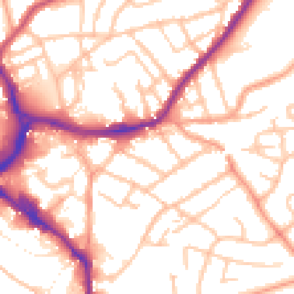 Daytime road noise heatmap for WS10 9AE