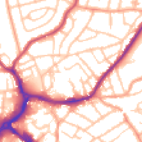 Daytime road noise heatmap for WS10 9EJ