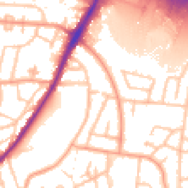 Daytime road noise heatmap for WS10 9GB