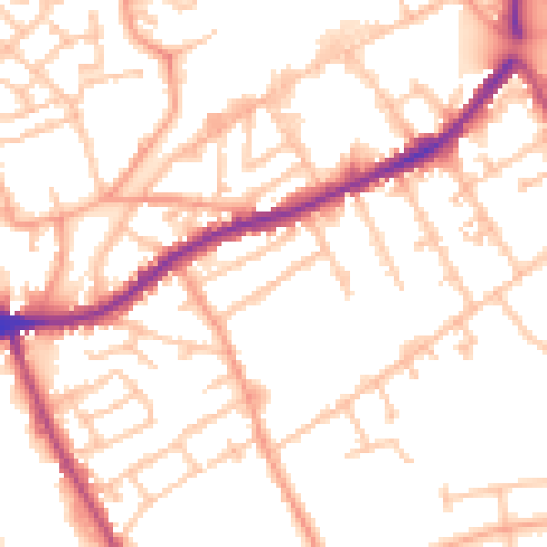 Daytime road noise heatmap for WS10 9LH