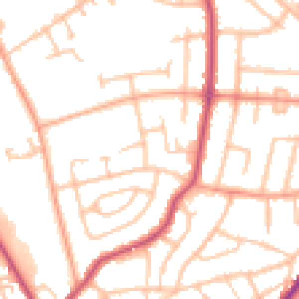 Daytime road noise heatmap for WS10 9NJ
